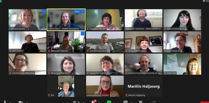 Screenshot of first WaterLANDS zoom meeting